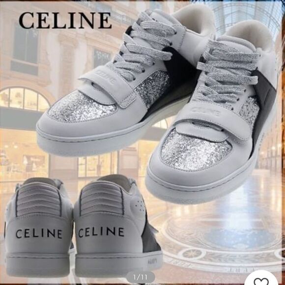 New CELINE CT 06 CT-06 HIGH TOP SNEAKER in CALFSKIN Size 38/ US 8 Luxury - Picture 11 of 12